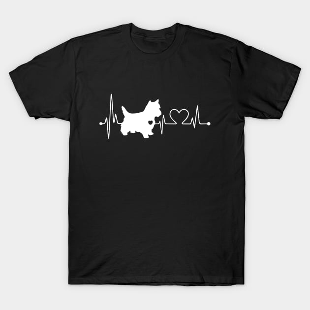 Heartbeat Westie T-Shirt by BamBam